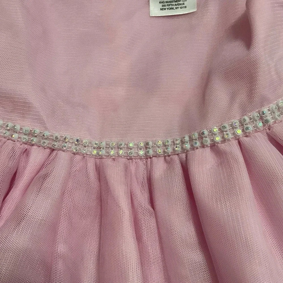 Blueberi Boulevard Pink Little Girls Embroidered & Embellished Mesh Dress 24 M - Picture 4 of 6